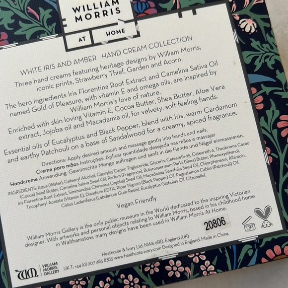 SOLD! William Morris Vegan Hand Cream - Picture 2 of 5